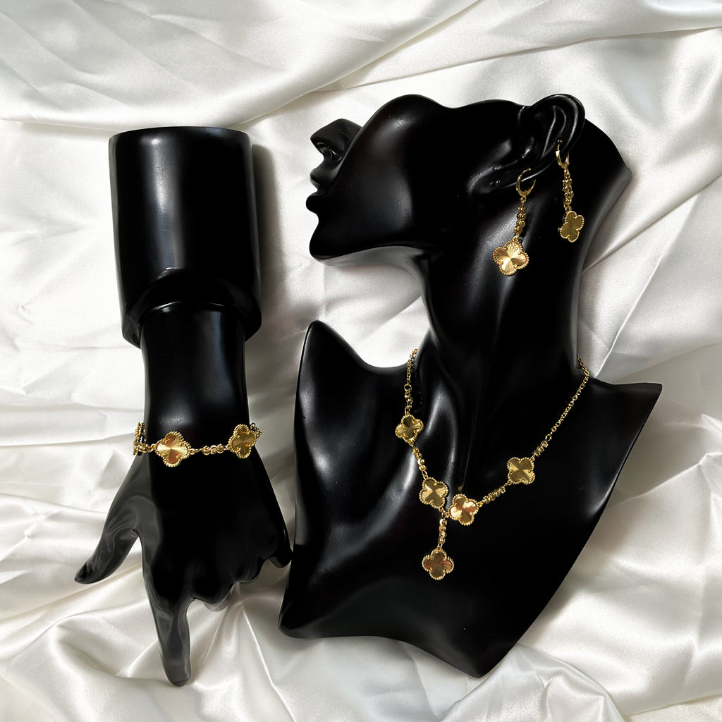 Parure trio "Trèfle d’Or"