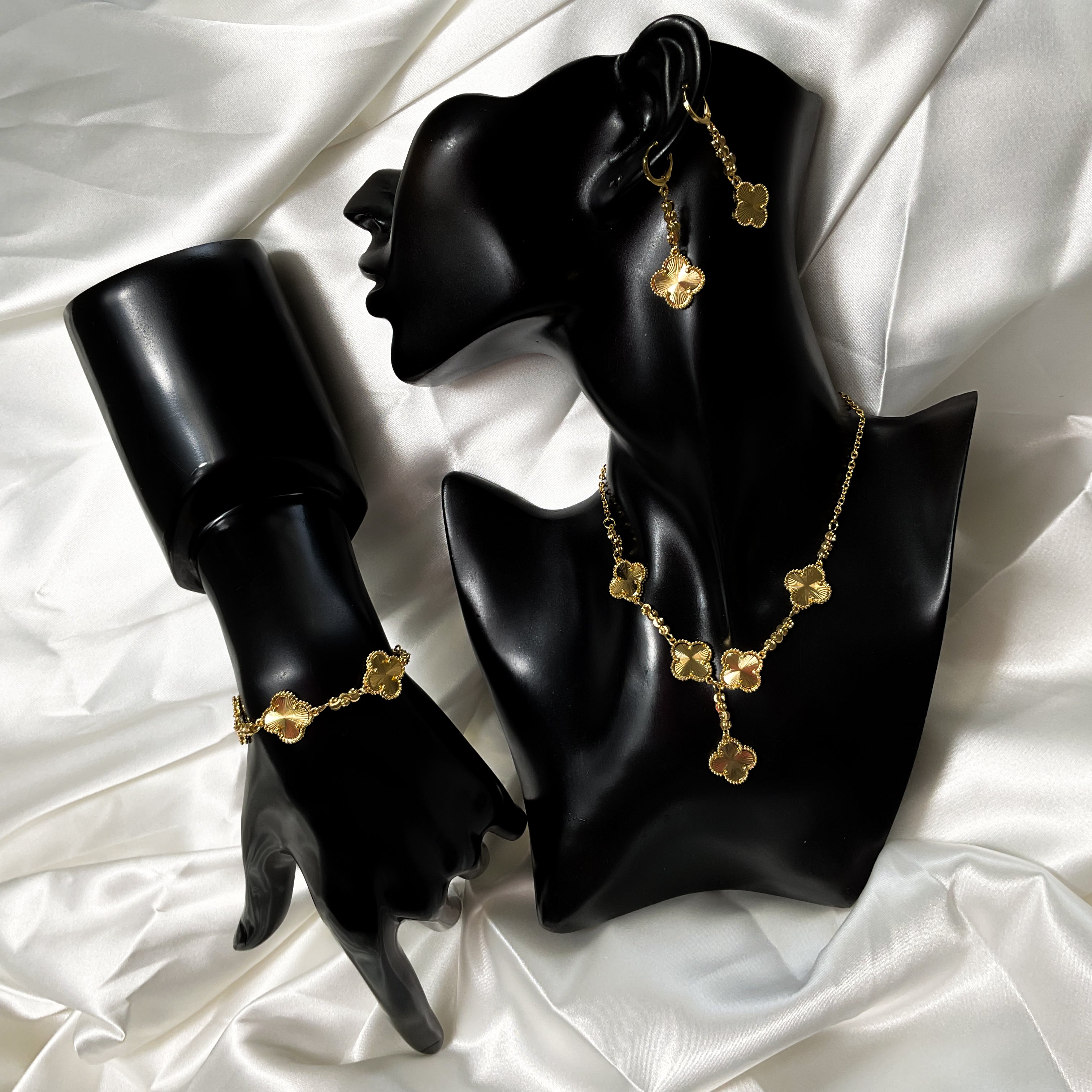 Parure trio "Trèfle d’Or"